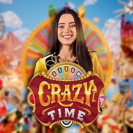 Crazy Time online game logo by Evolution on ripper-casinoo.com