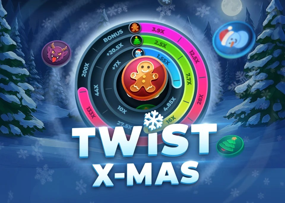 Twist X-mas logo – Casino Games by InOut at Ripper Casino