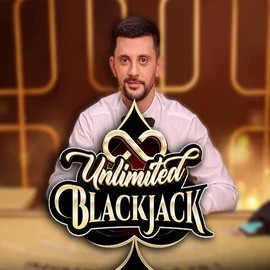 Unlimited Blackjack slot logo by Ezugi at Ripper Casino